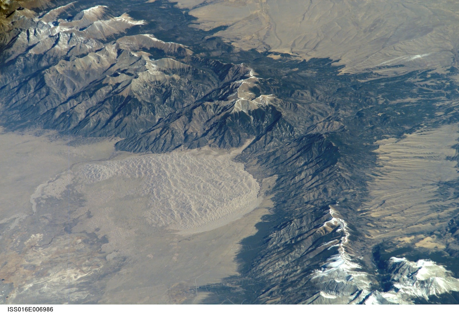 Aerial view of Sangre de Cristo Mountains Coloraod
