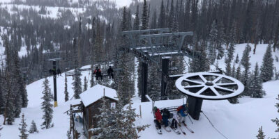 Image of people on the chairlift at World Creek Ski Area in Pagosa Springs, Colorado